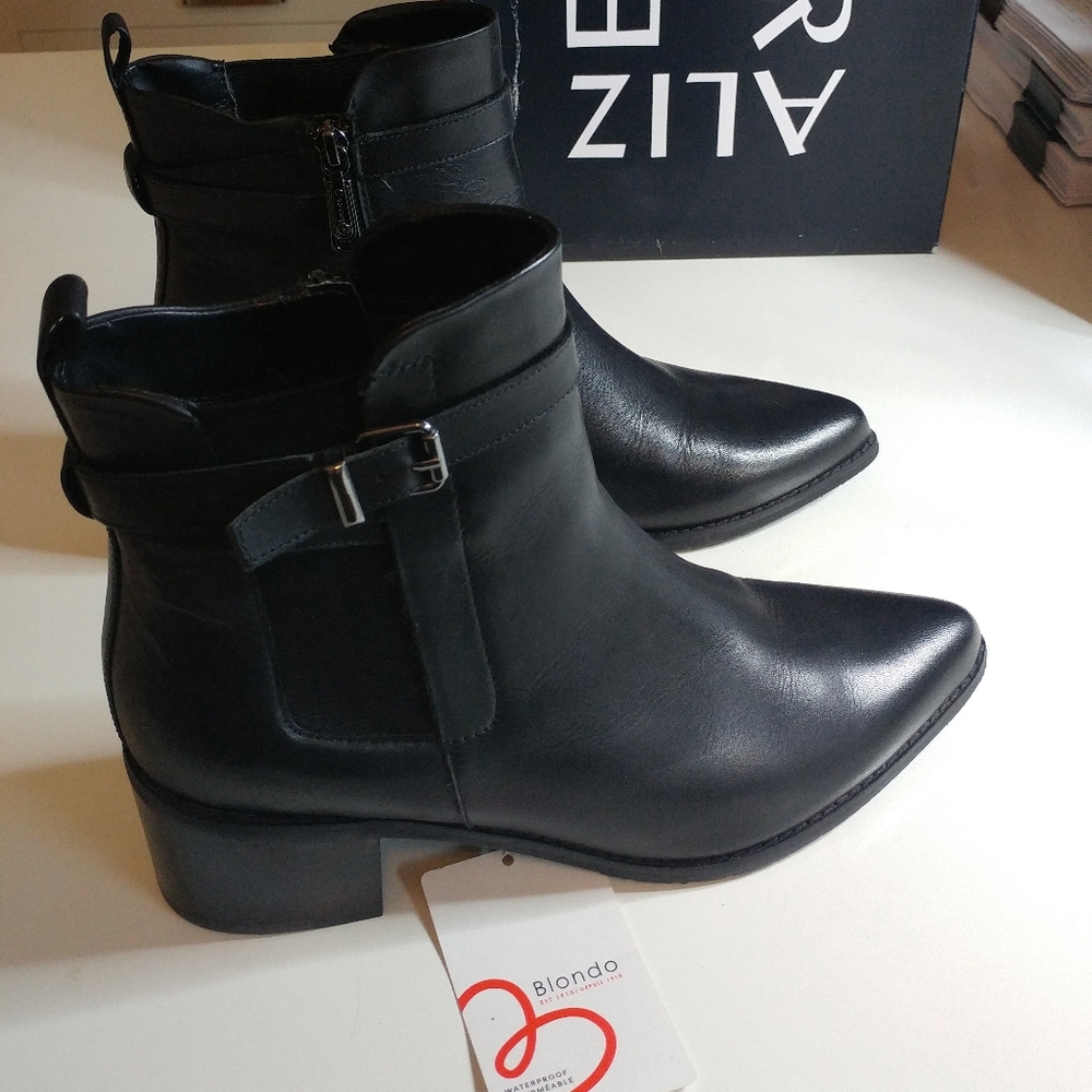 NEW LEATHER BLONDO Booties.Waterproof/winterized